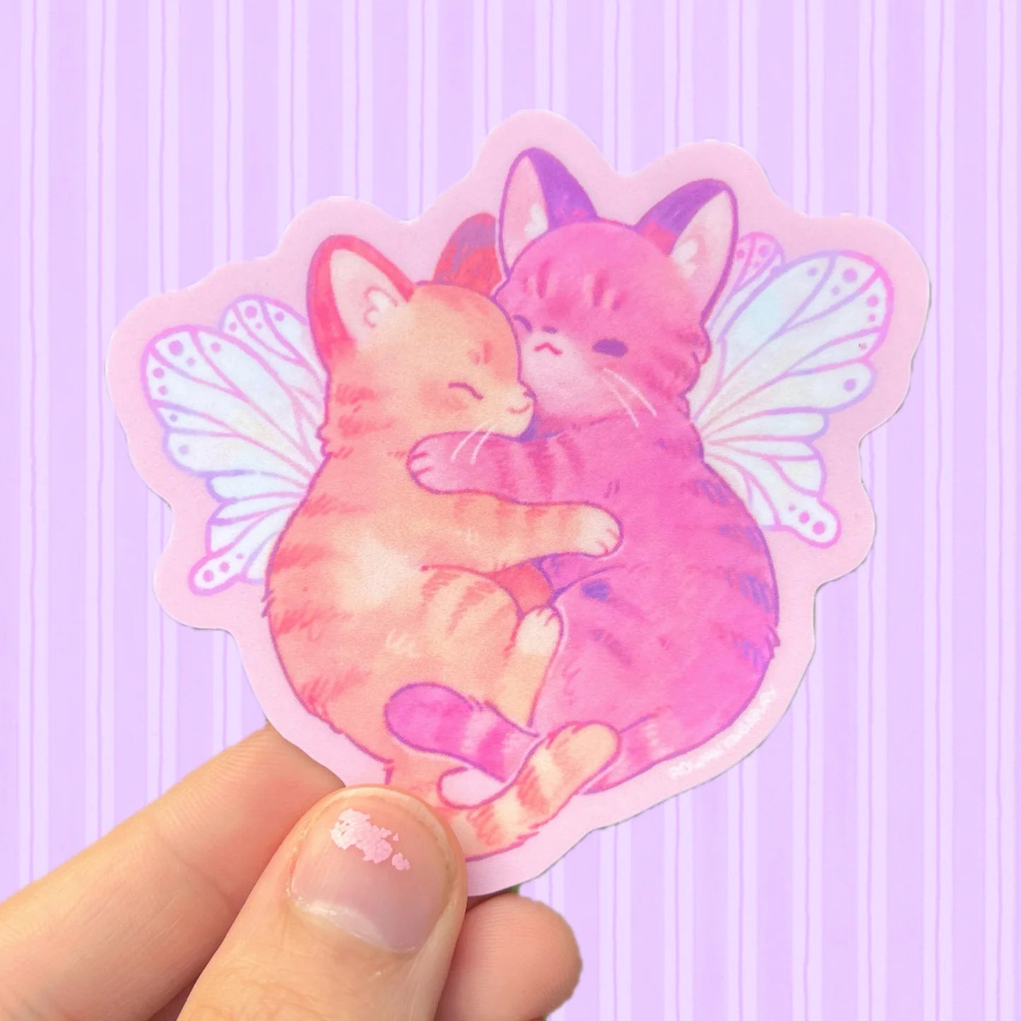 Cuddly Fairy Kittens Sticker