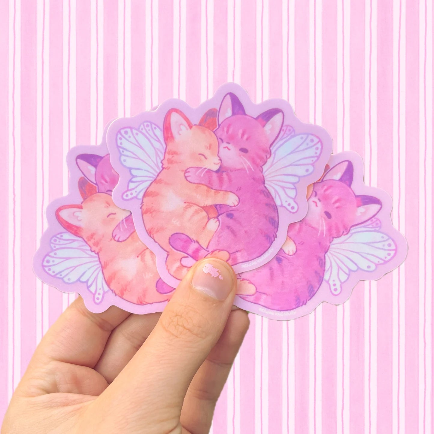 Cuddly Fairy Kittens Sticker