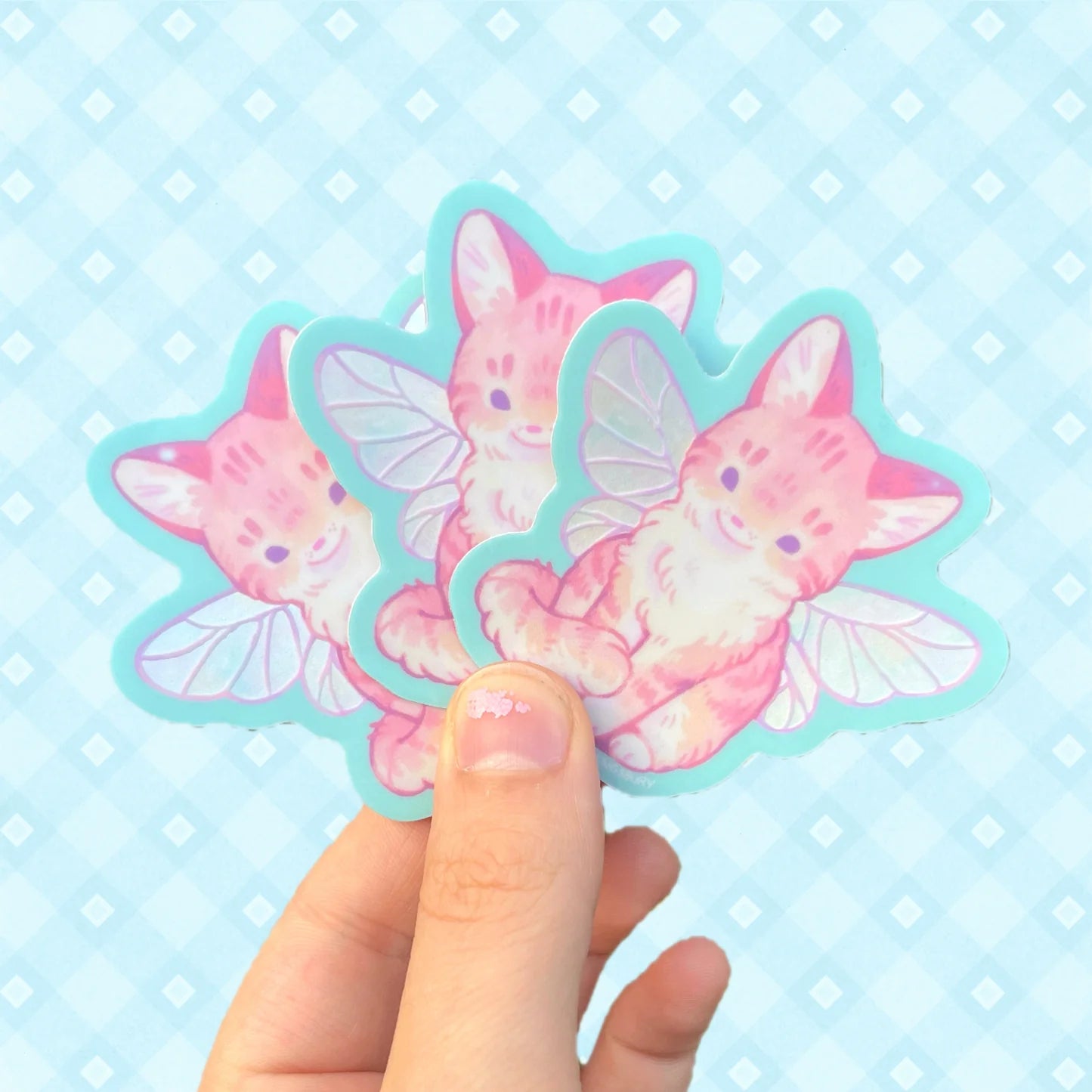 Fairy Kitty Iridescent Sticker