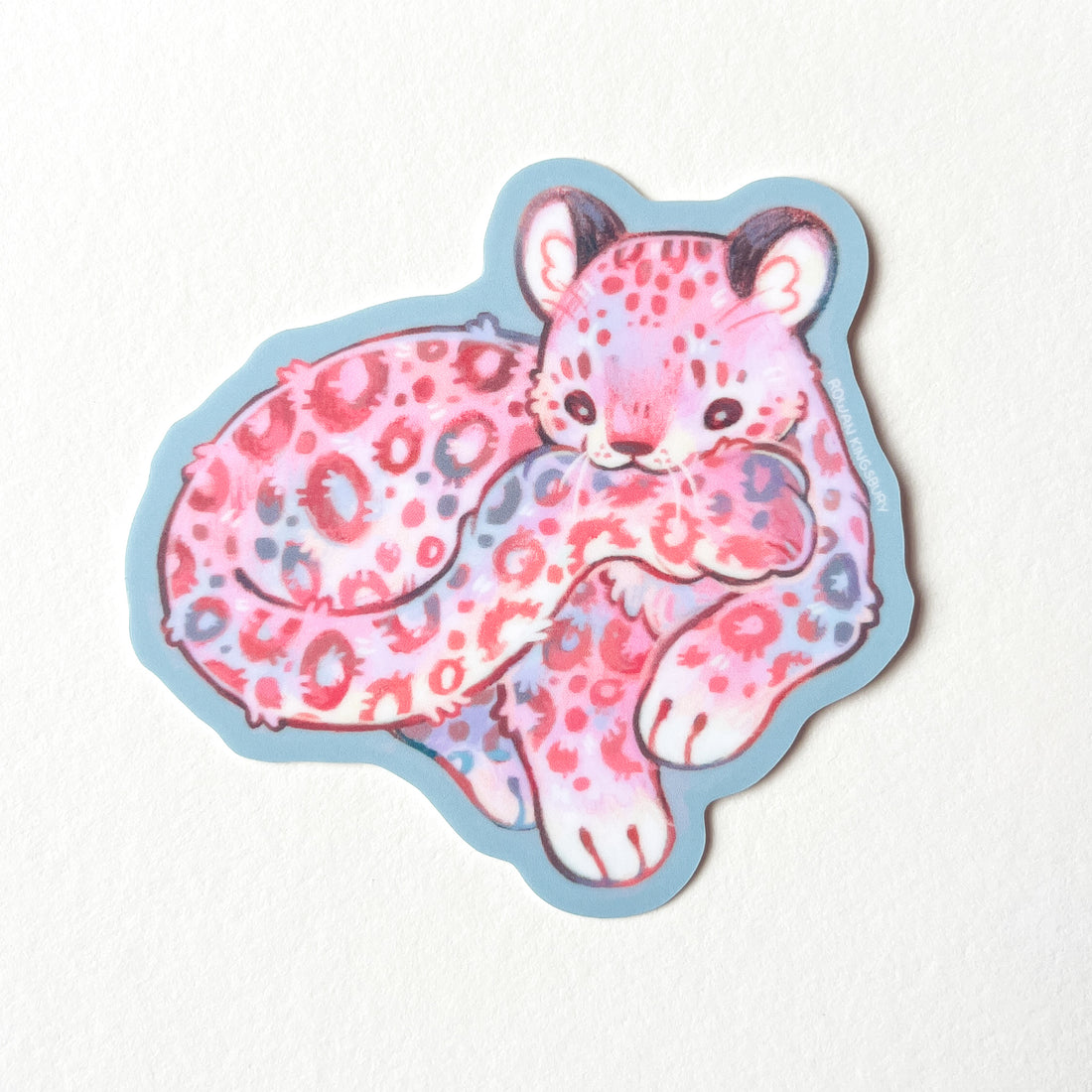 Cuddly Snow Leopard sticker