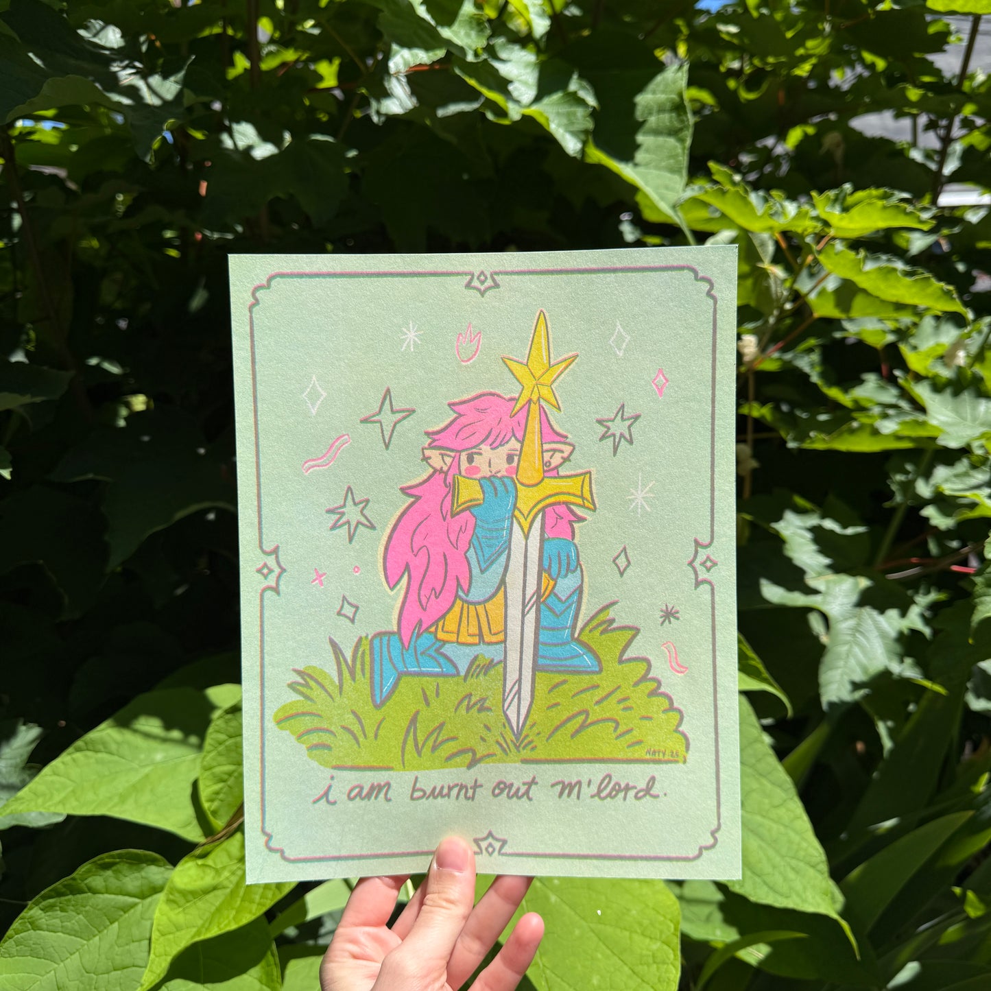 Burntout Knight ✷ Riso Print