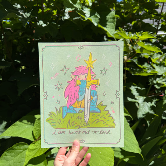Burntout Knight ✷ Riso Print