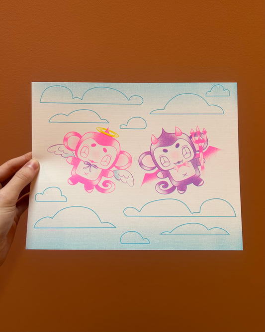 Angel and Devil Monkeys