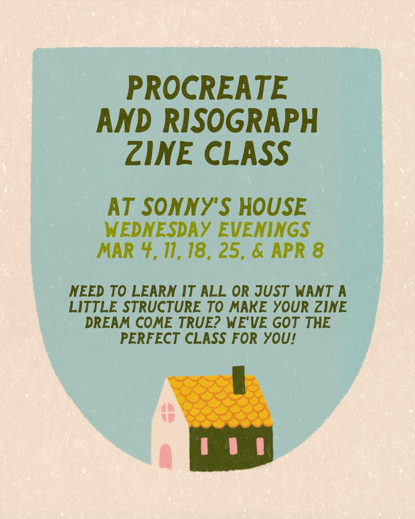 Procreate + Risograph Zine Evening Class March-April 2026