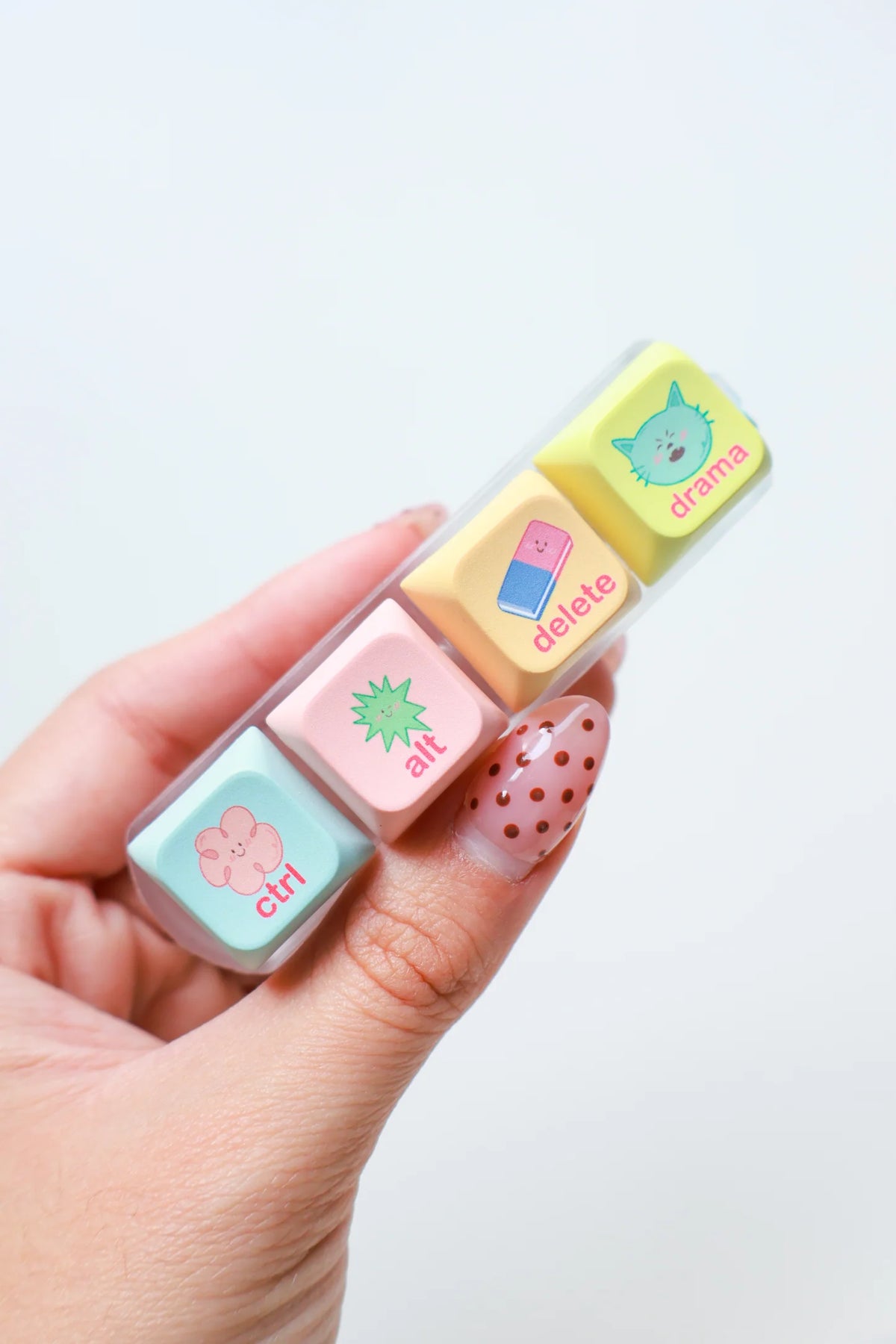 Delete Drama keyboard fidget keychain