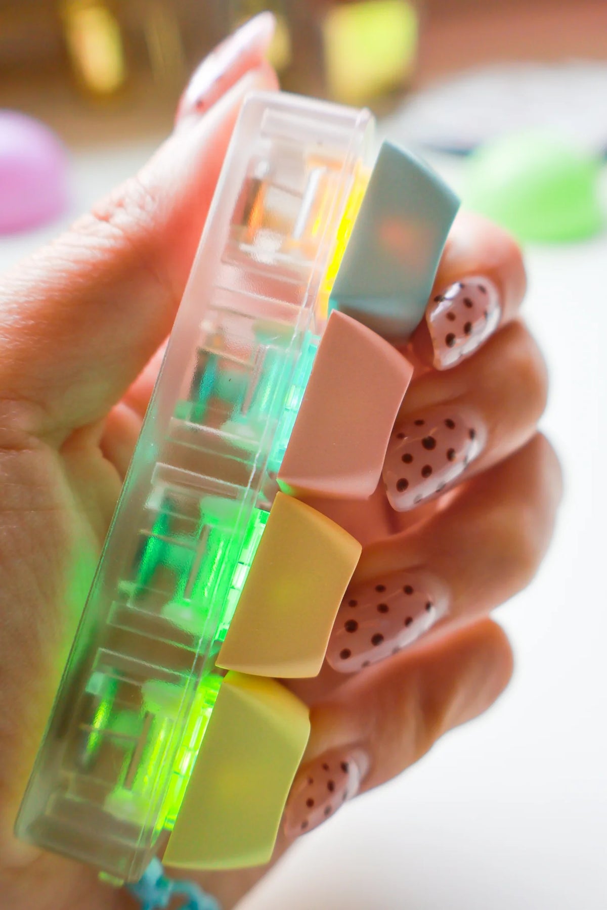 Delete Stress keyboard fidget keychain