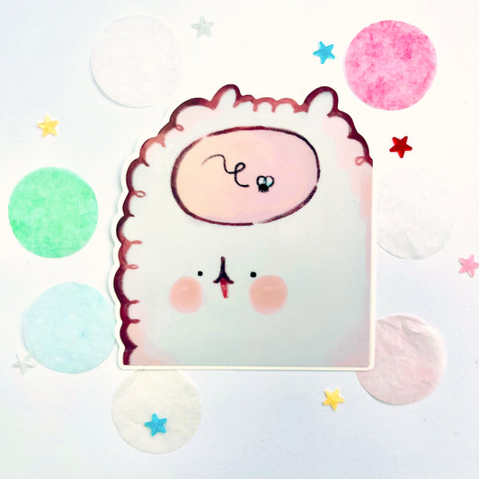Empty Brain Alpaca sticker