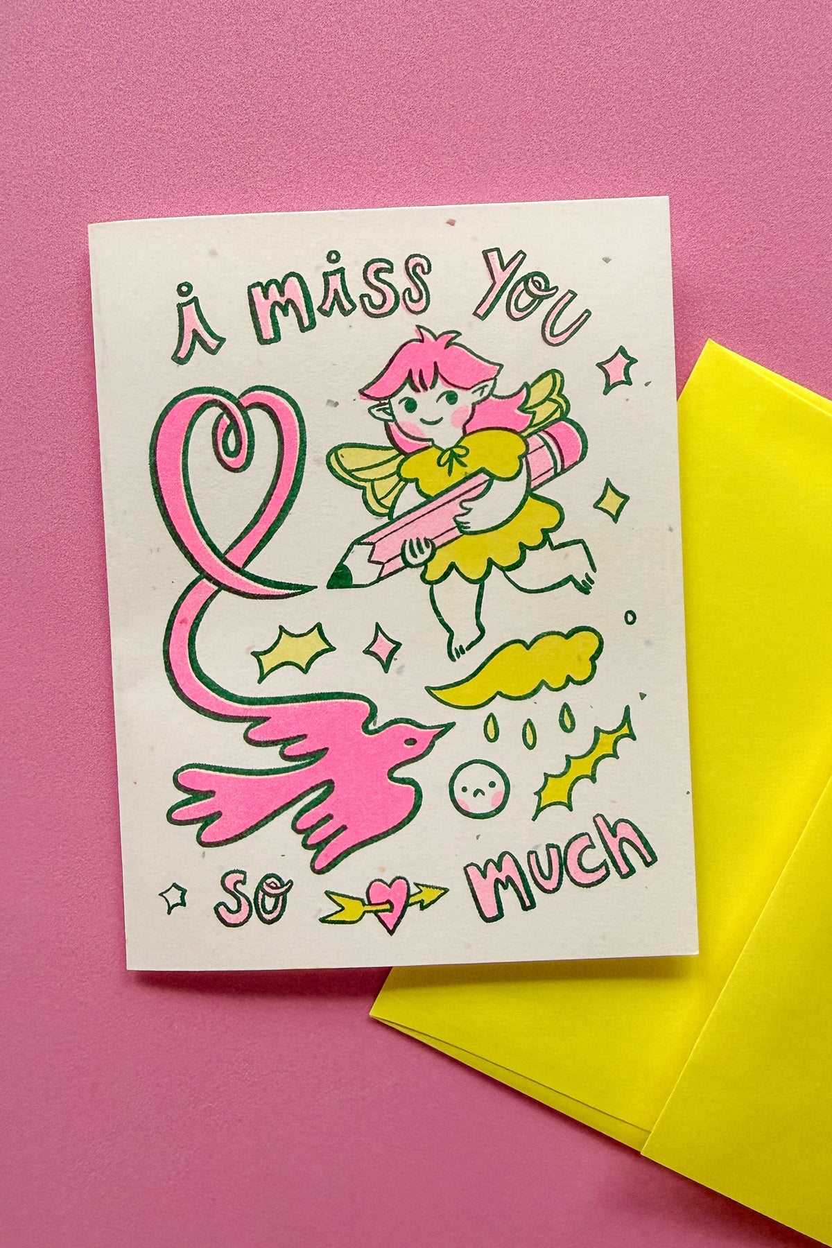 I Miss You greeting card