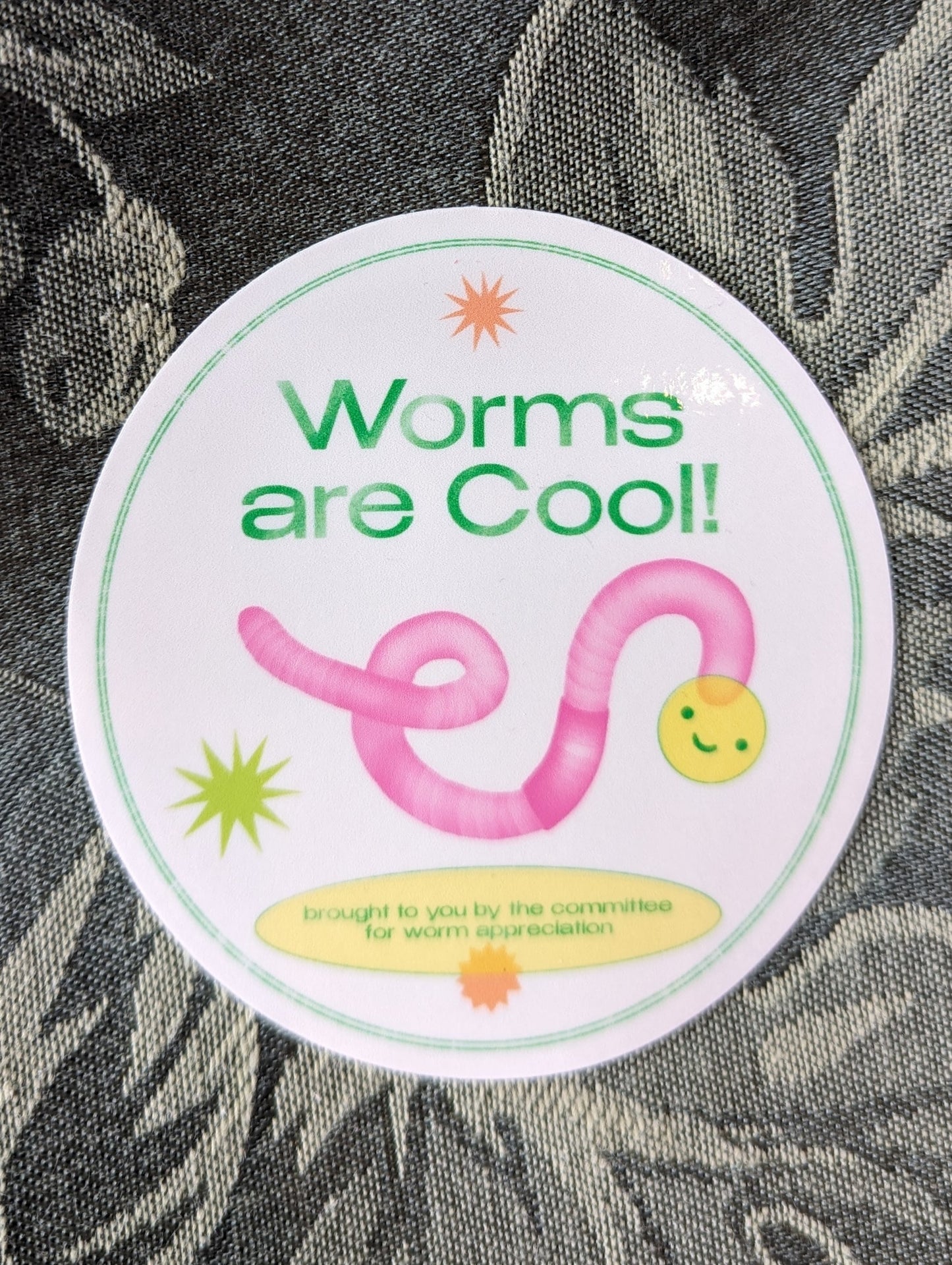 worms are cool sticker