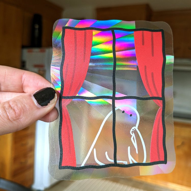 yearning ghost rainbow maker sticker