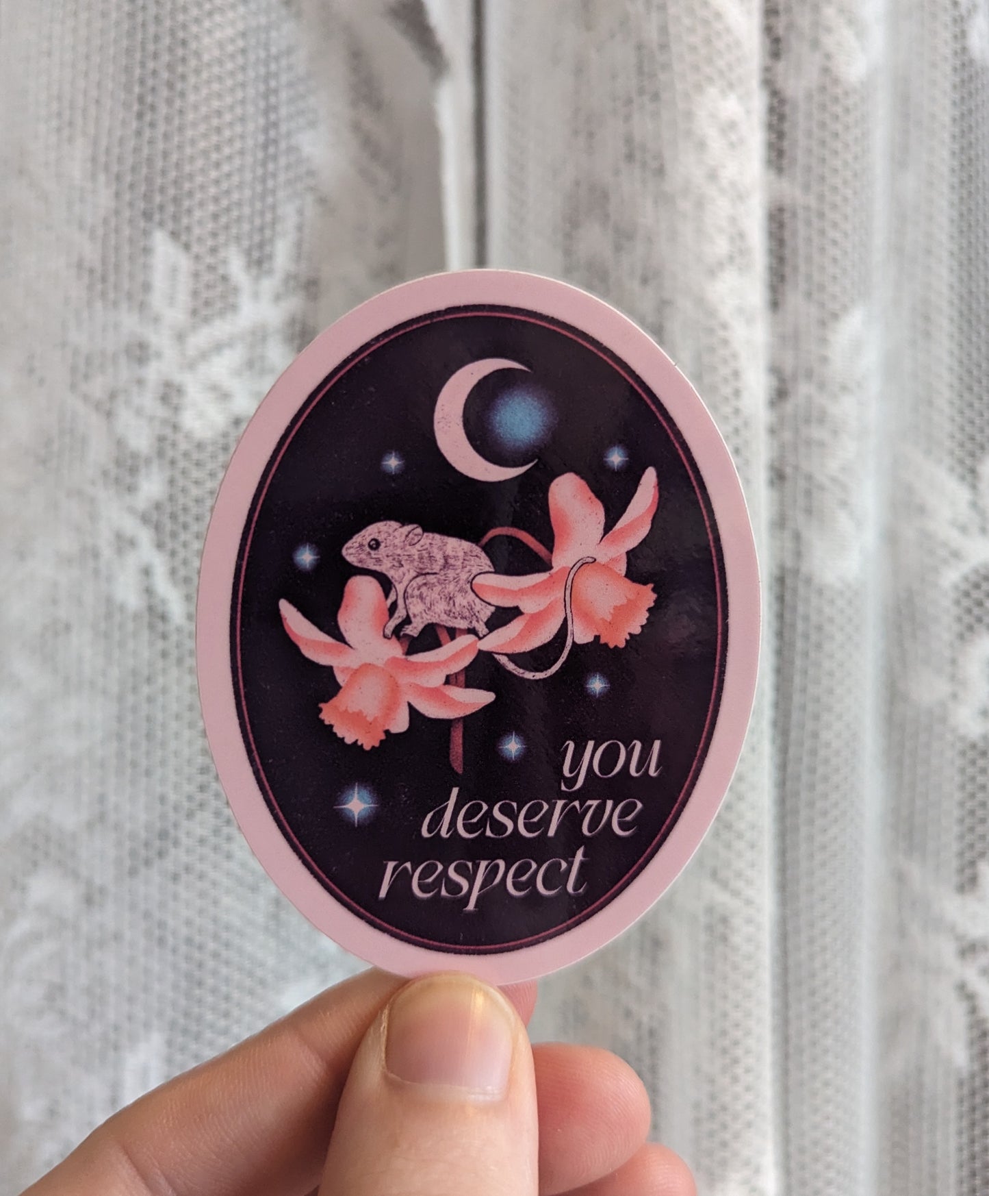 you deserve respect mouse sticker