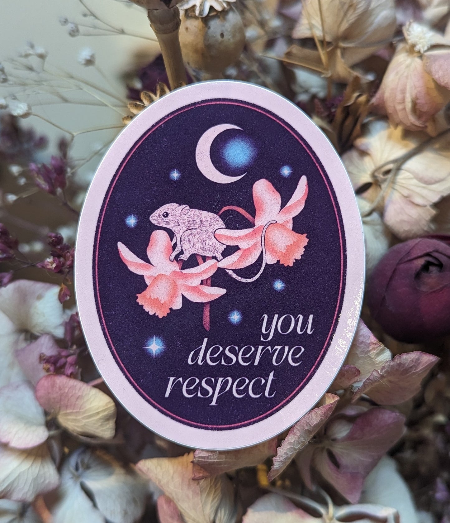 you deserve respect mouse sticker