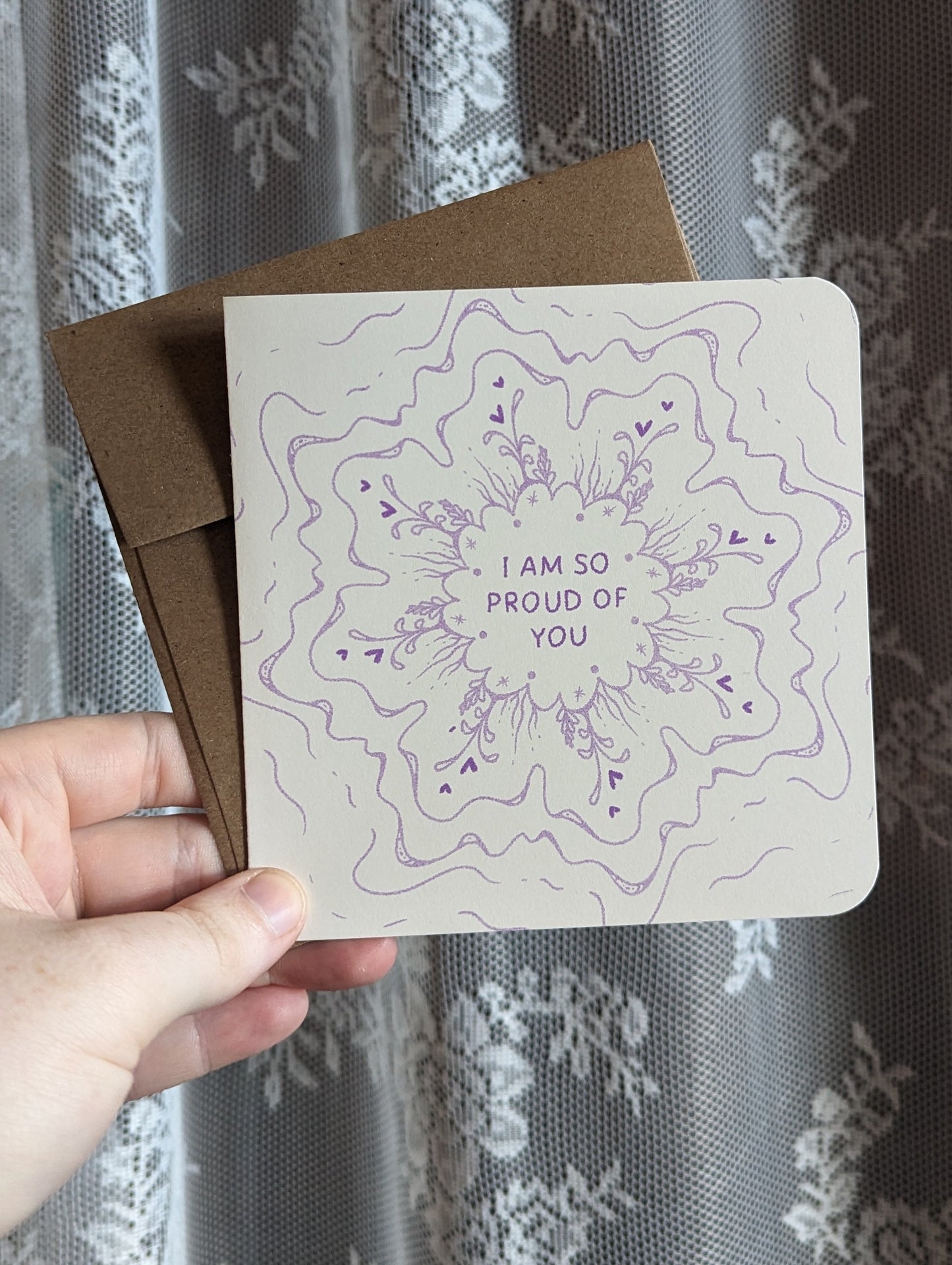 i am so proud of you orchid risograph card