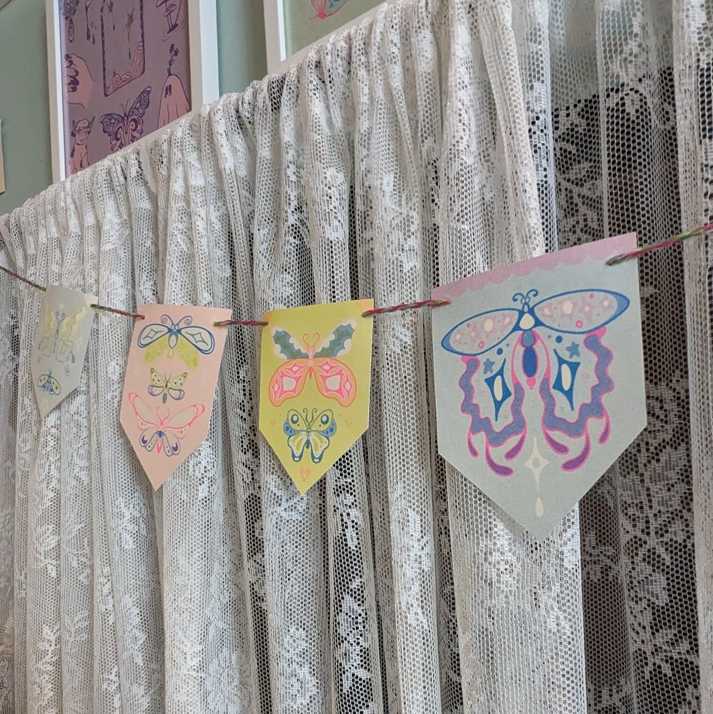 Risograph Butterfly Garland