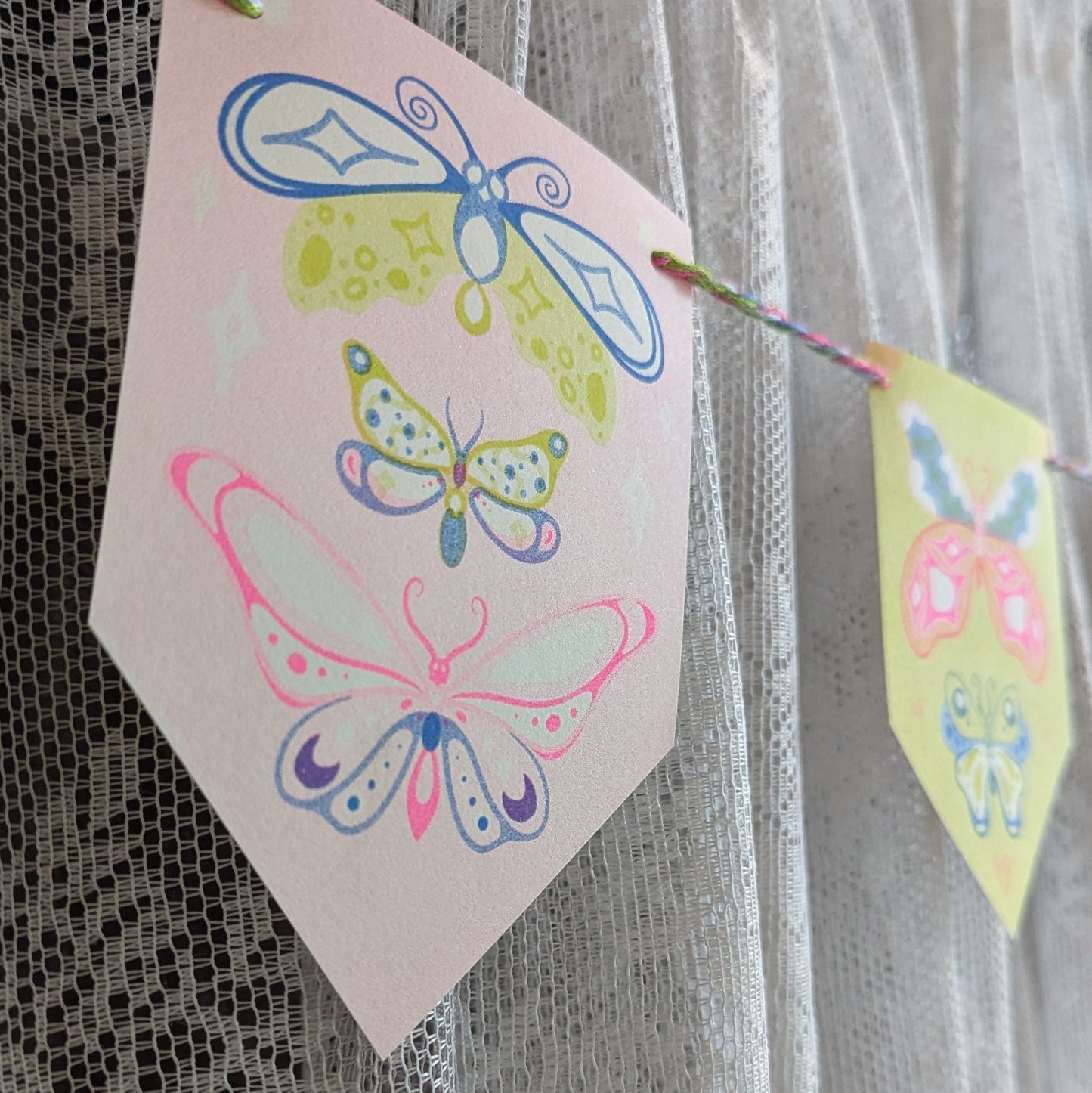 Risograph Butterfly Garland