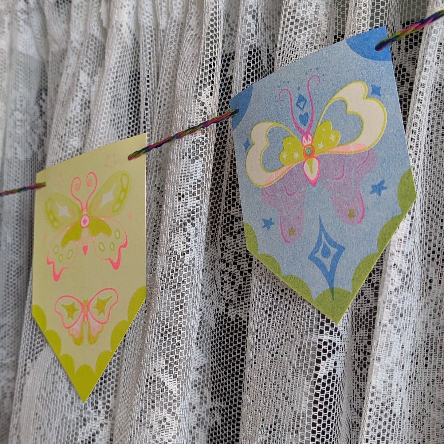 Risograph Butterfly Garland