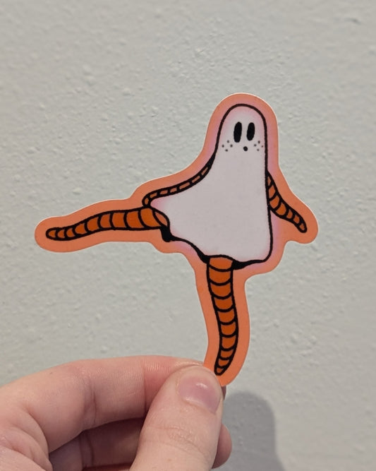 worm ghost cutie sticker