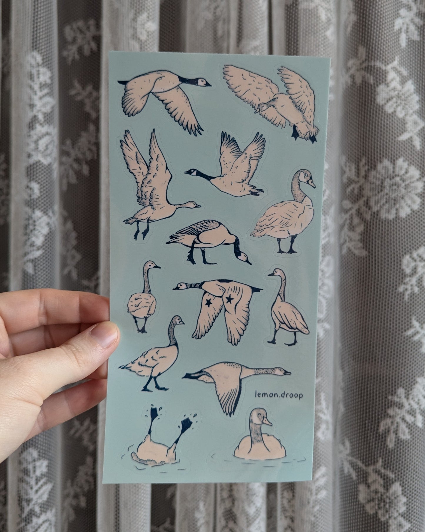 fly high goose sticker sheet