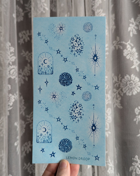 celestial sticker sheet