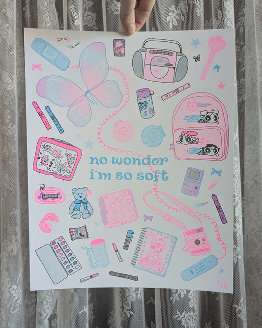 90's wonder risograph print