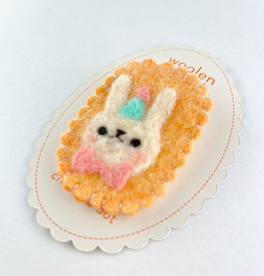 Party Bunny Woolen Brooch