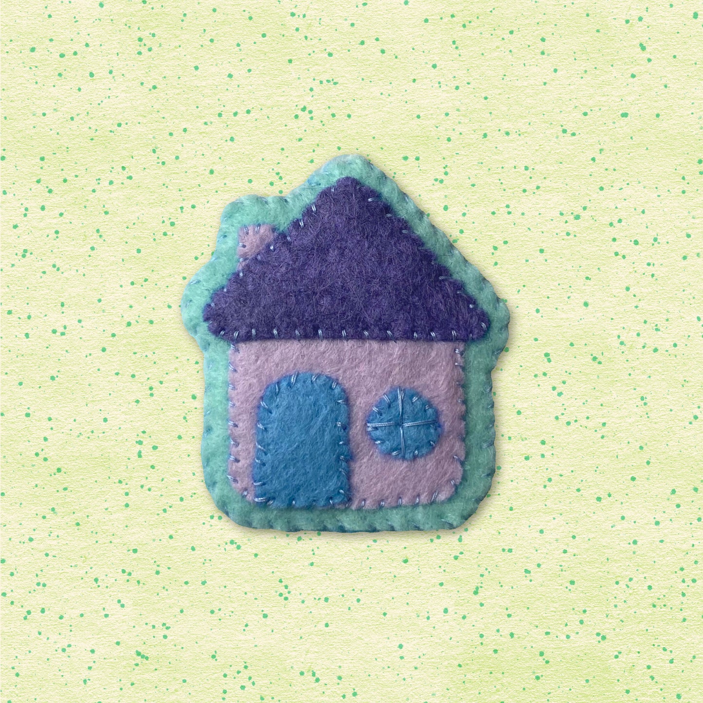 Hand-Stitched Happy Home Pins