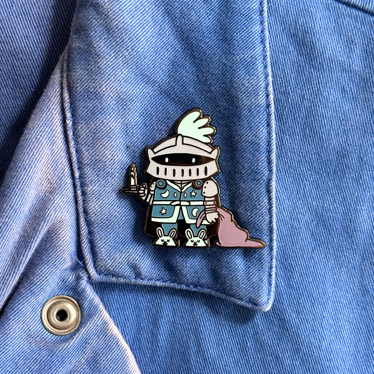 Knight Pin Night Knight Enamel Pin – Sonny's House