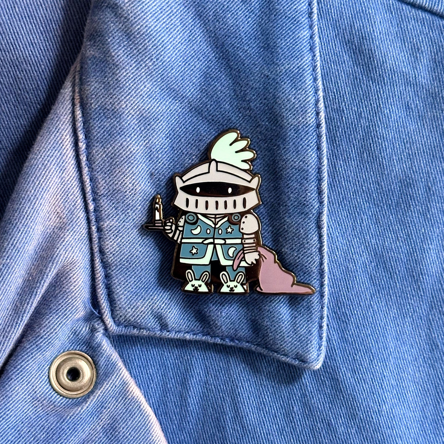 Night Knight Enamel Pin