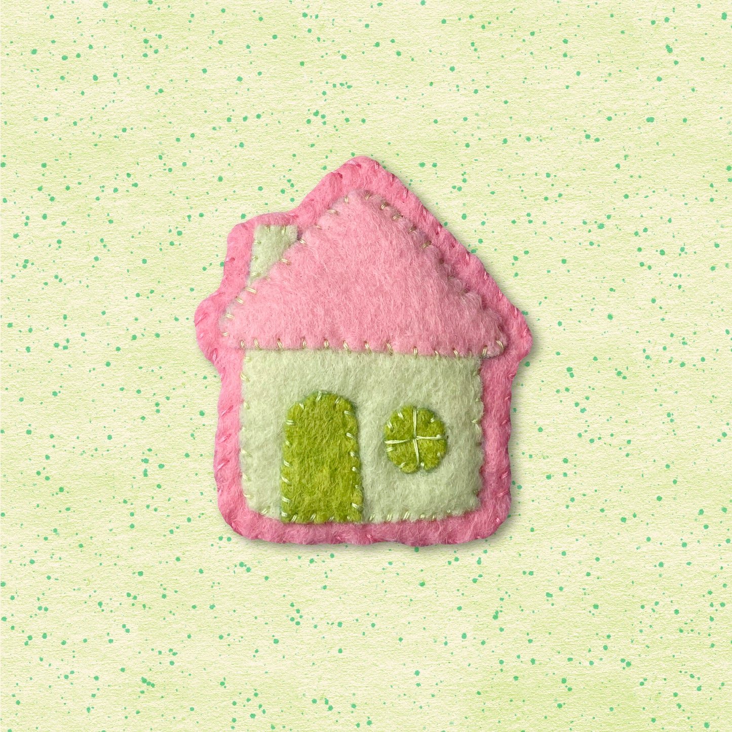 Hand-Stitched Happy Home Pins