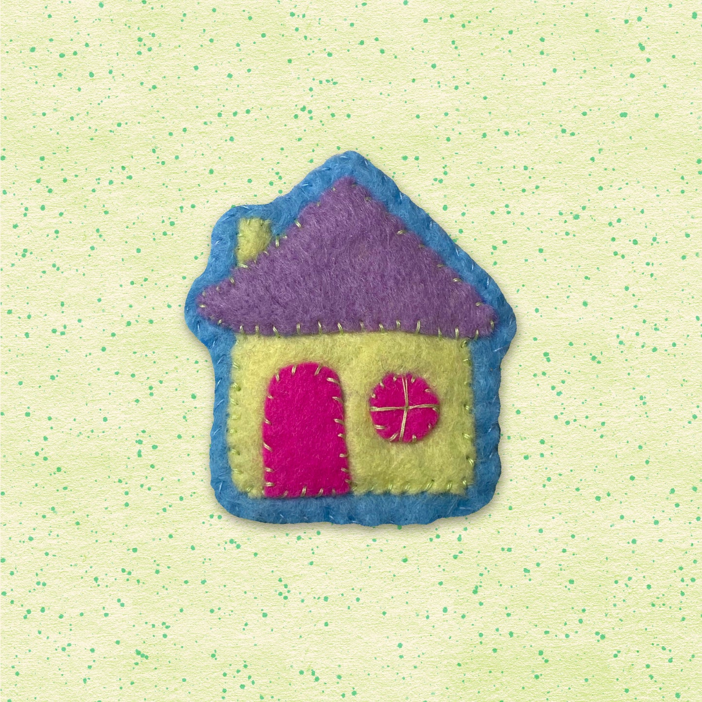 Hand-Stitched Happy Home Pins