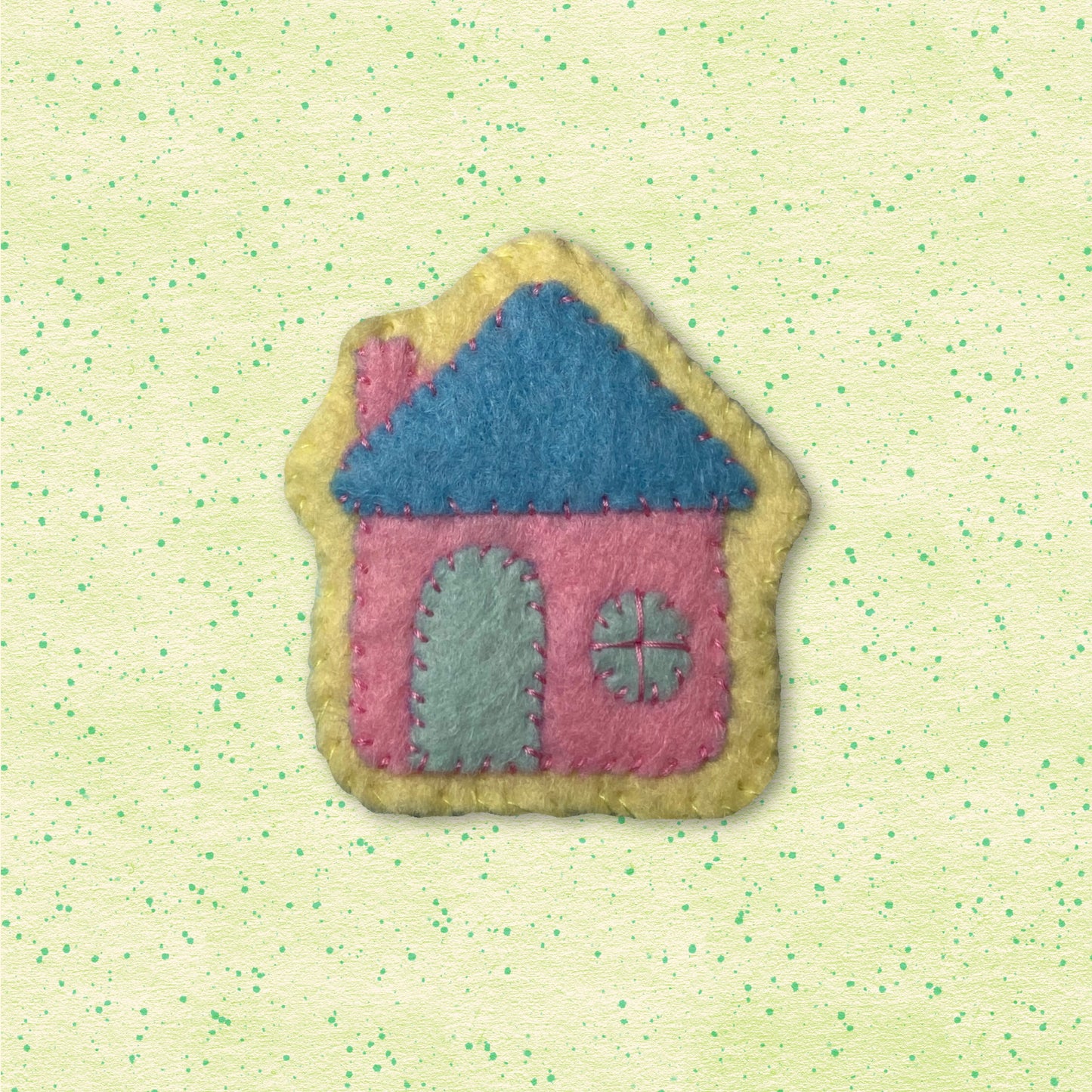 Hand-Stitched Happy Home Pins