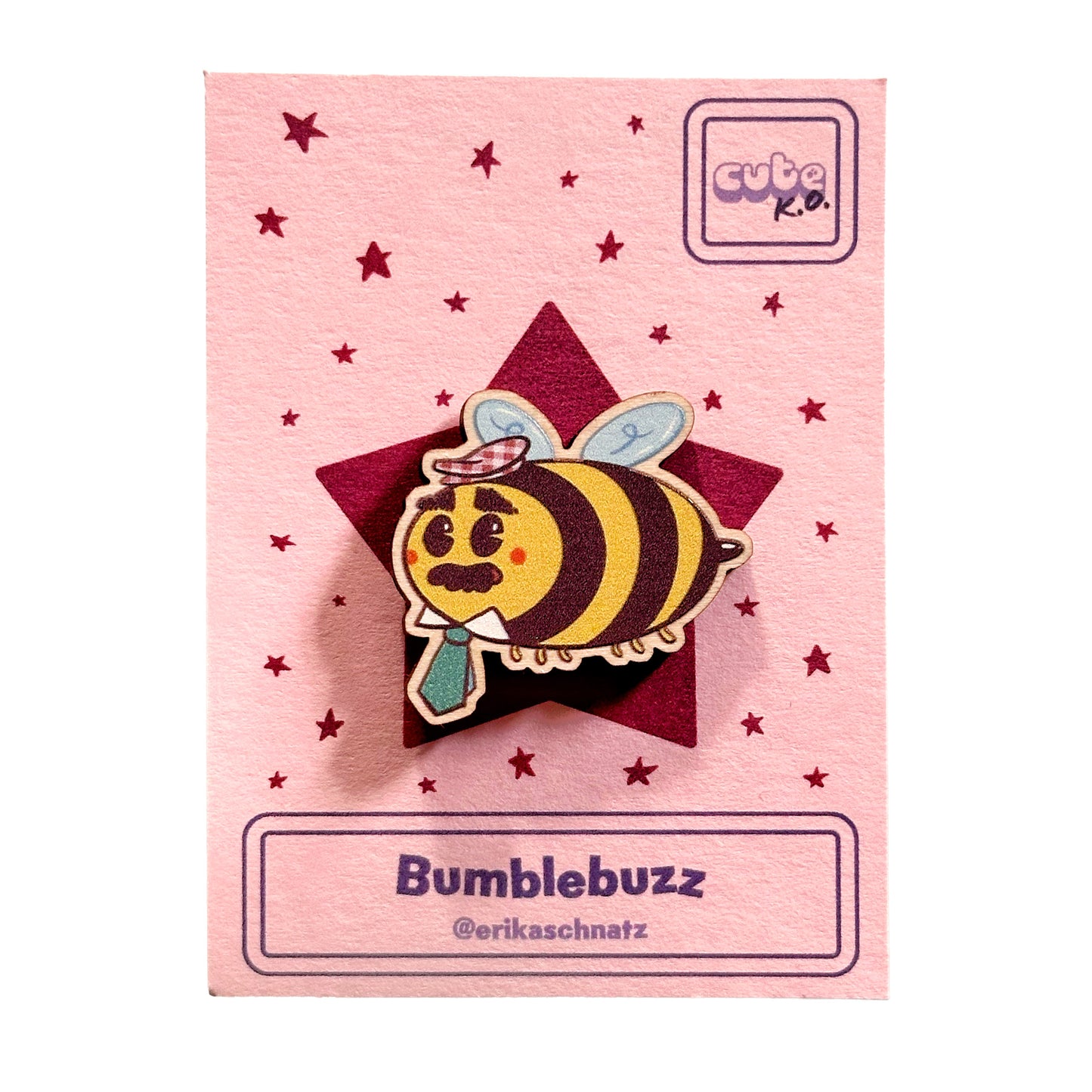 Bumblebuzz Wooden Pin