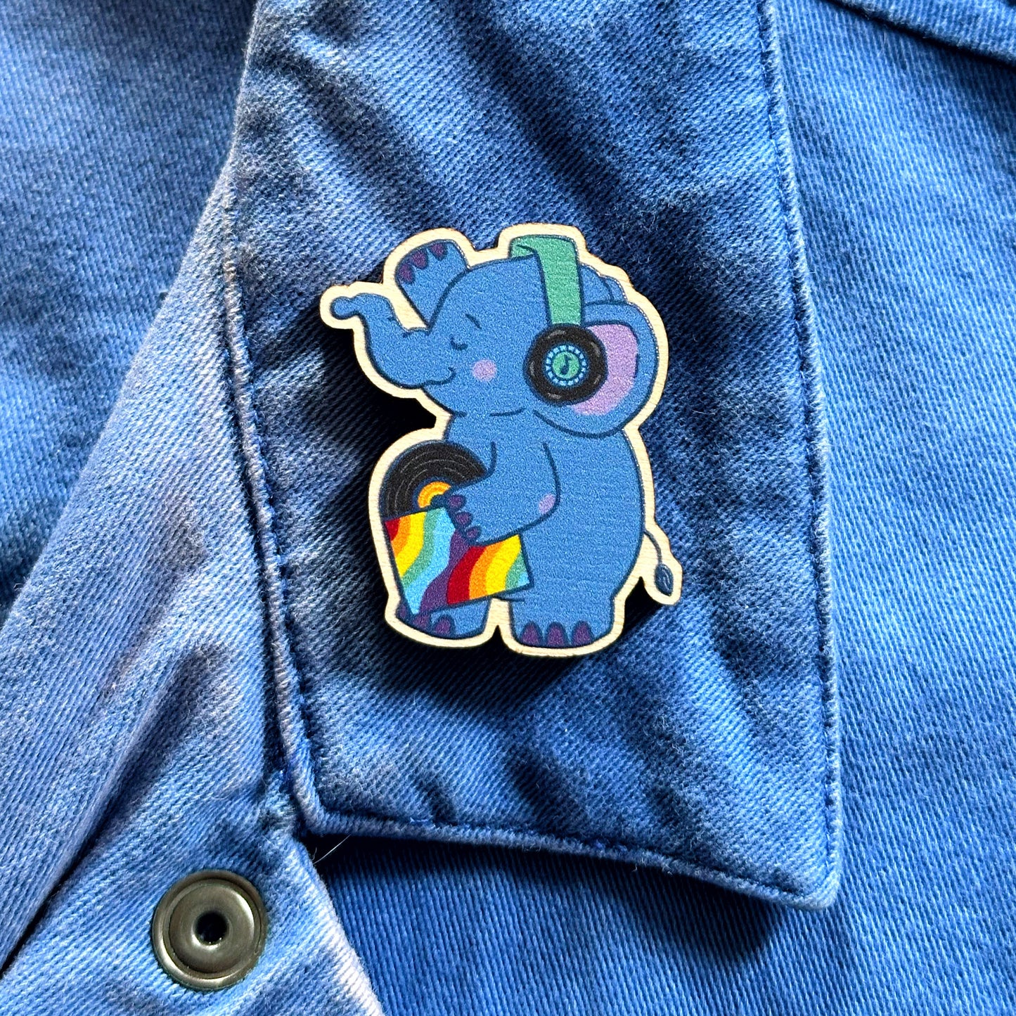 Elephunk Wooden Pin