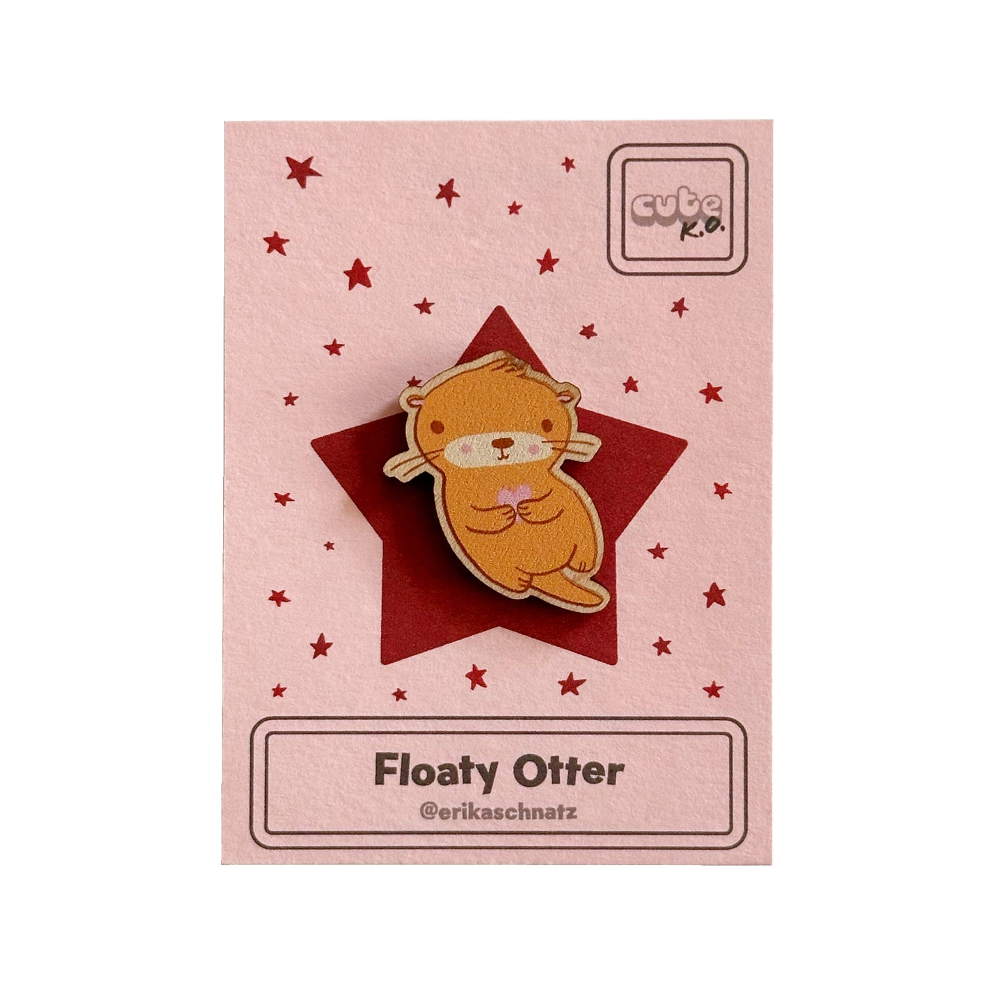 Floaty Otter Wooden Pin