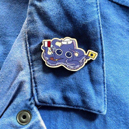 Lil' Kraken Wooden Pin