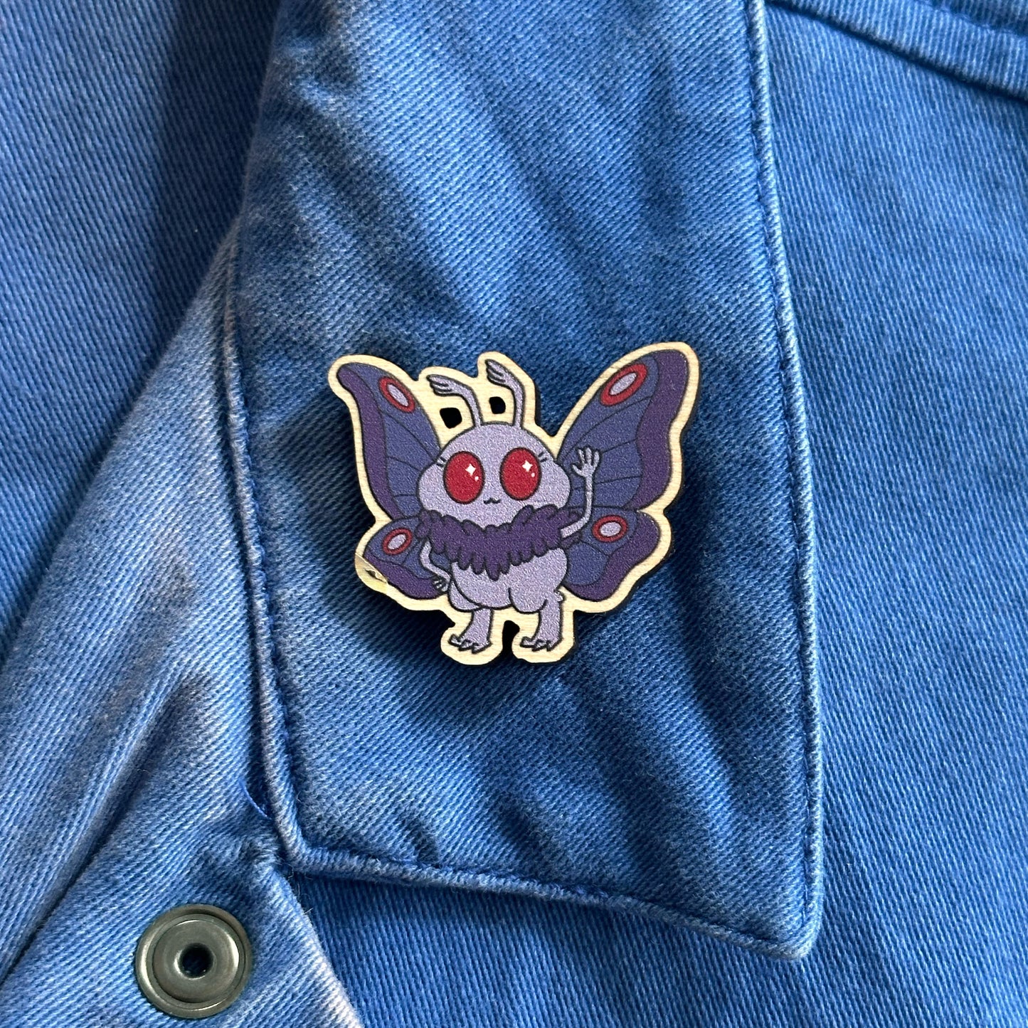 Ms. Moth Wooden Pin