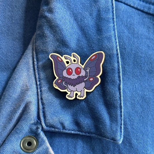 Ms. Moth Wooden Pin