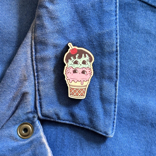 Scoops Wooden Pin