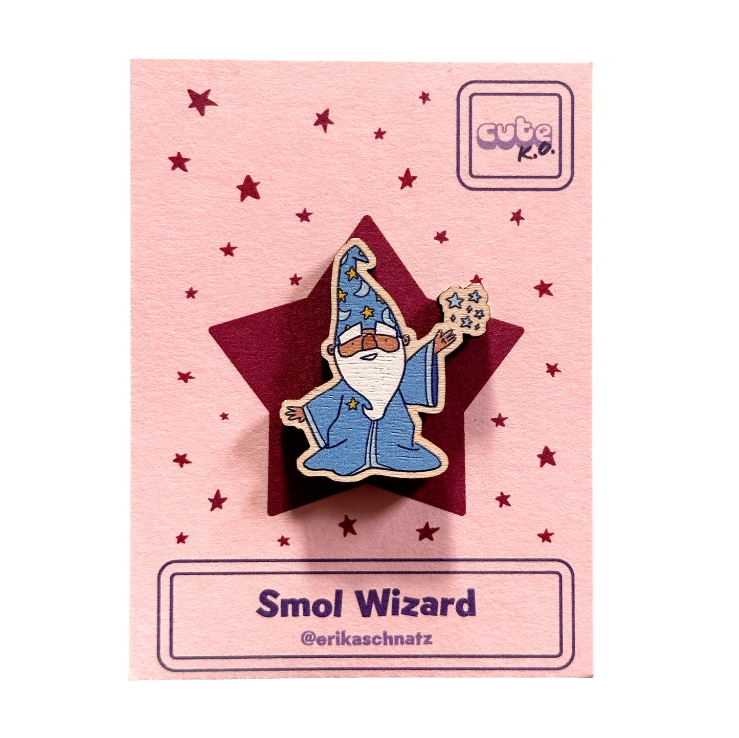Smol Wizard Wooden Pin