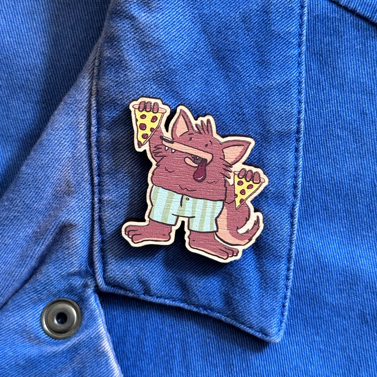 Thick Werewolf Wooden Pin