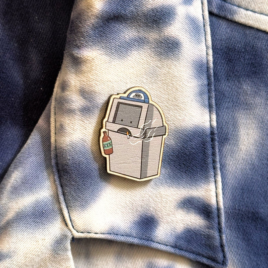 Trashy Can Wooden Pin