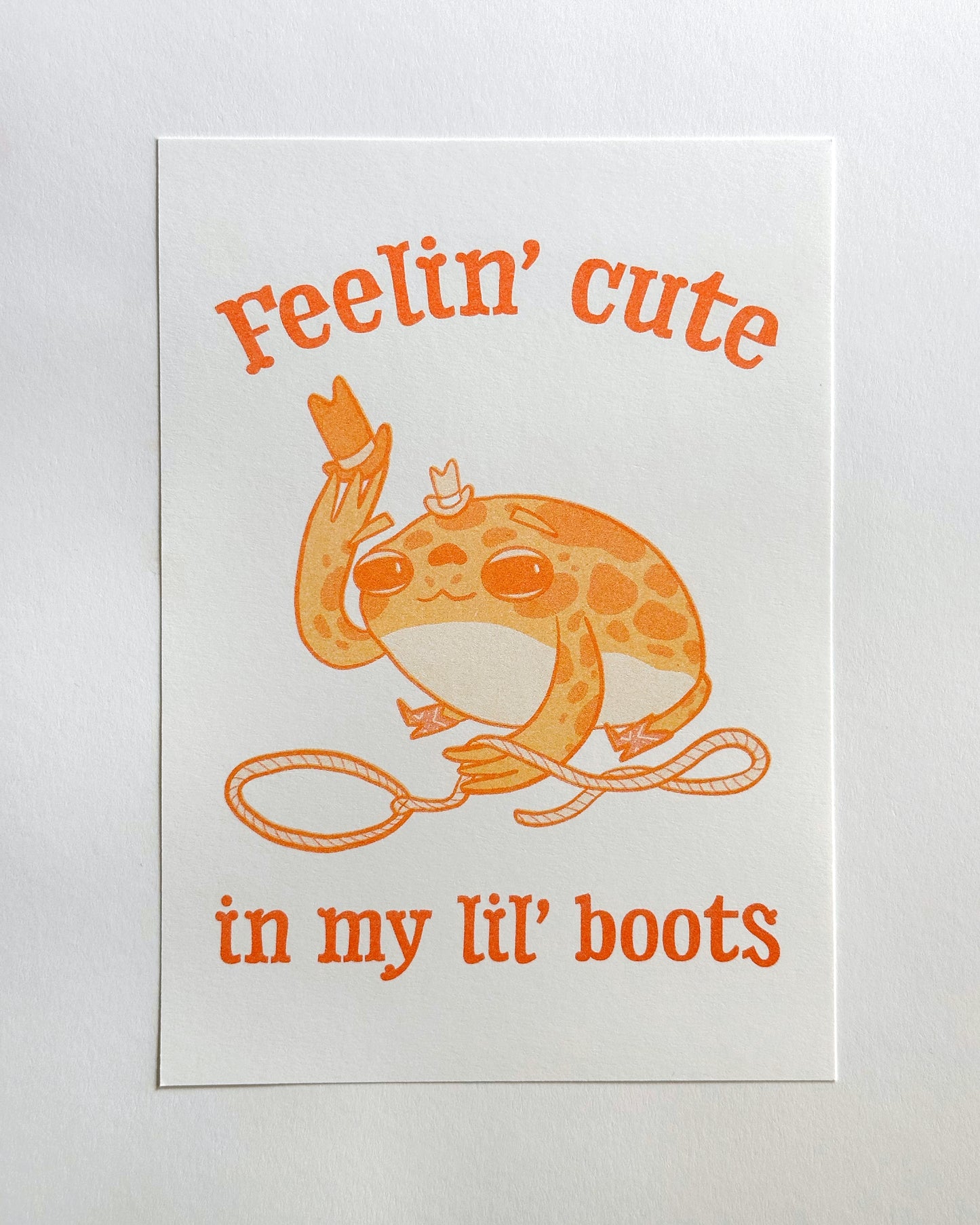 Feelin' Cute in My Lil' Boots Print