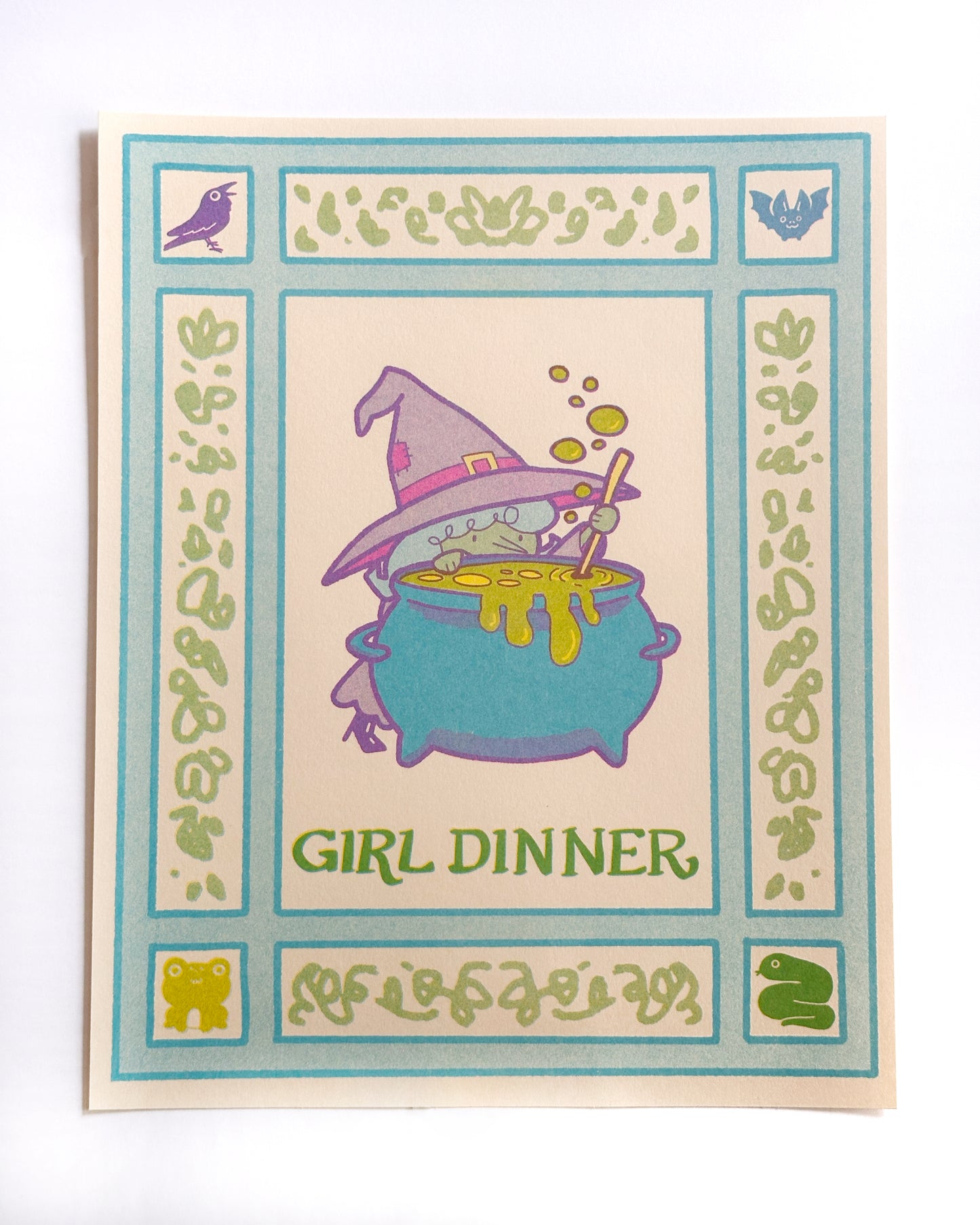 Girl Dinner Print