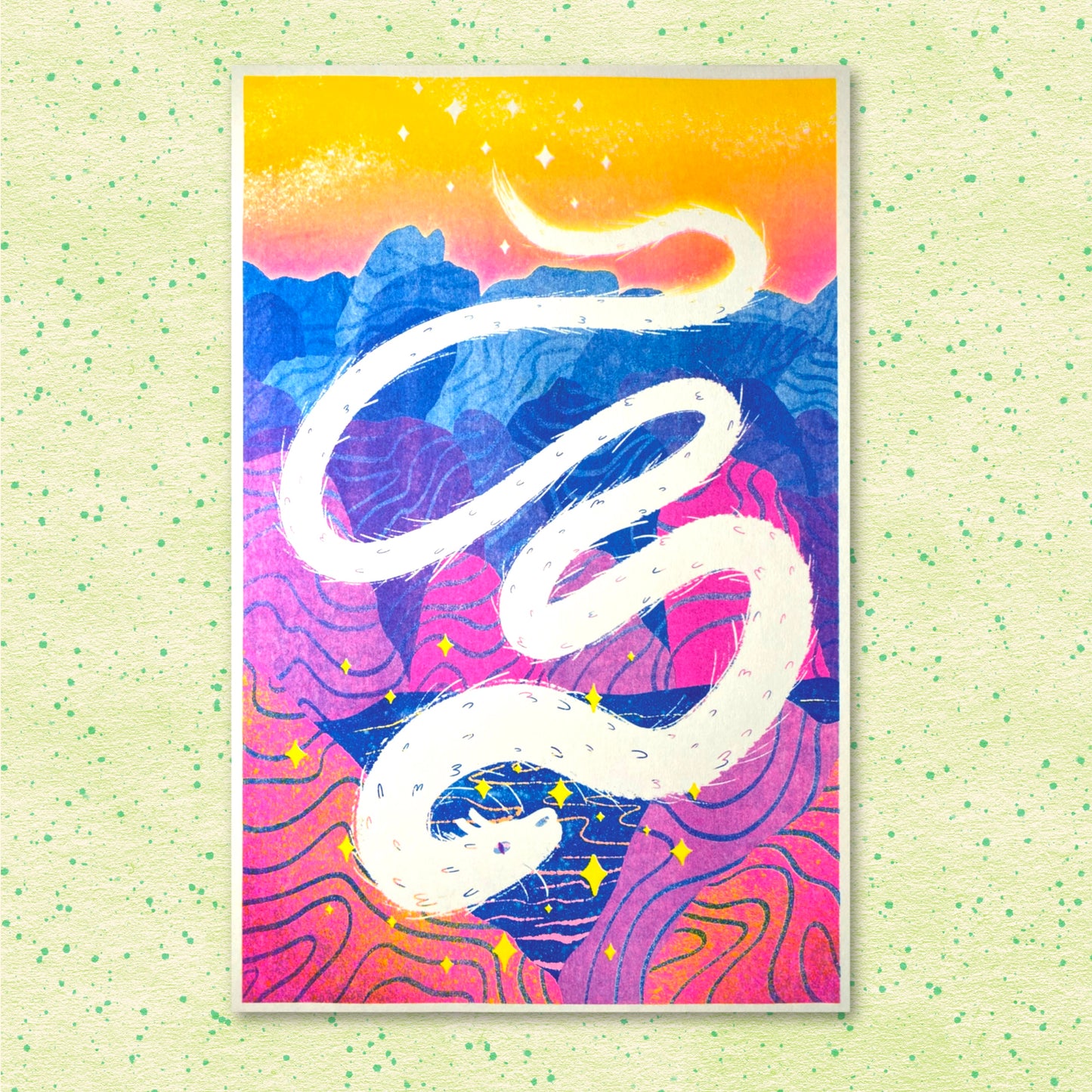 Dragon Spirit riso print