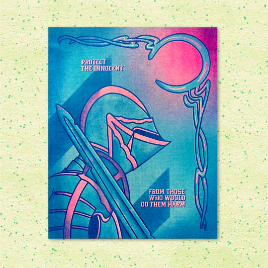 Protect the Innocent riso print