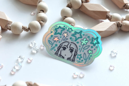 Blue Dreaming holographic sticker