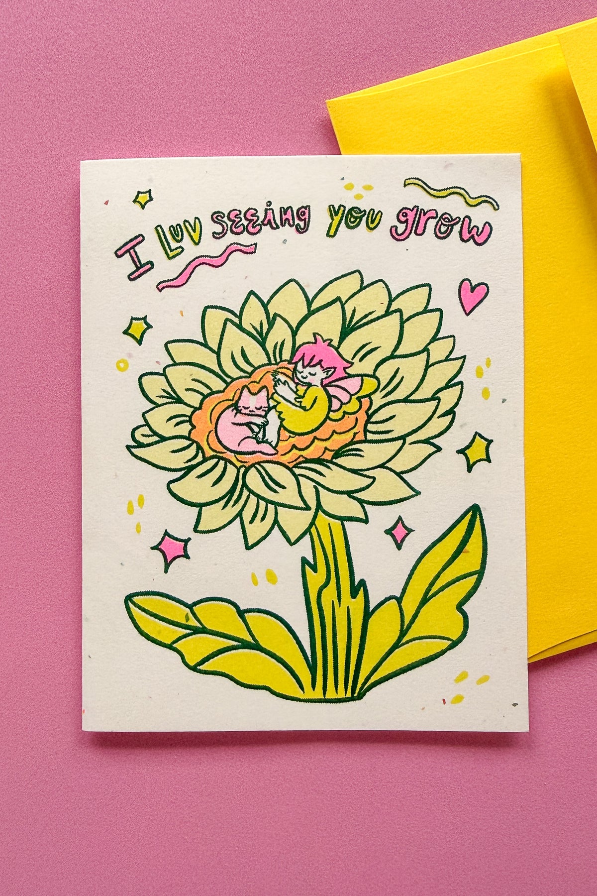 I Luv Seeing You Grow greeting card