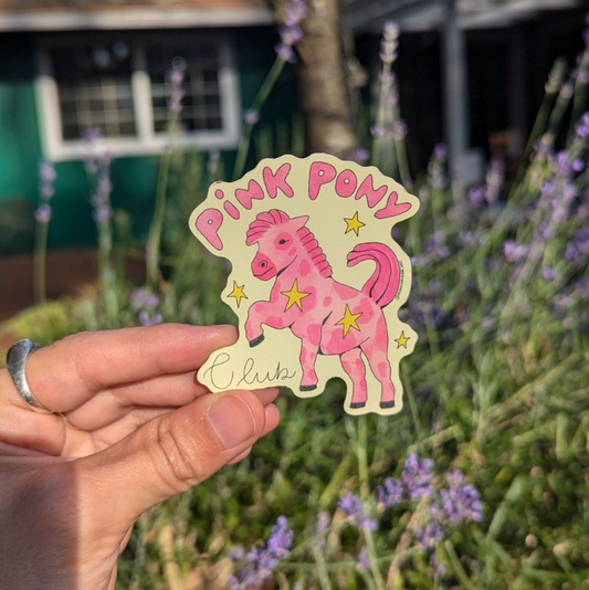 pink pony club sticker