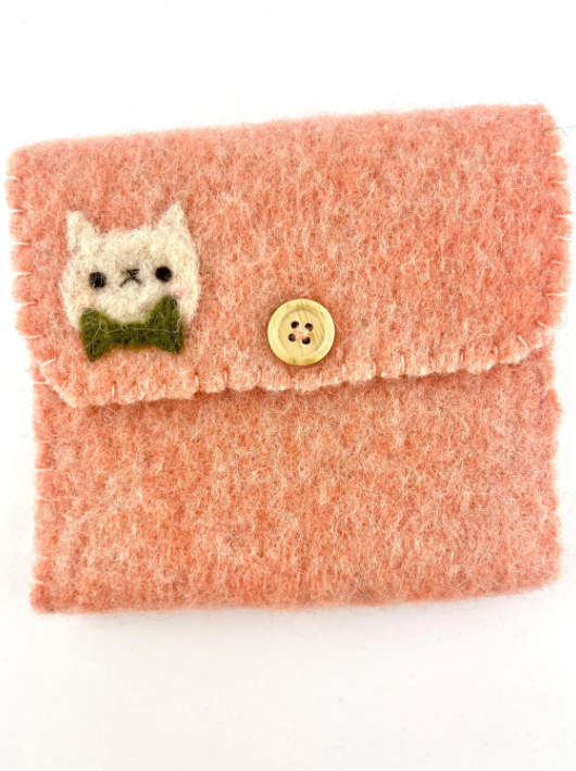 Dapper Kitty Woolen Pouch