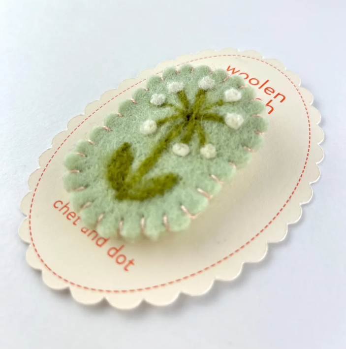 Dandelion Woolen Brooch